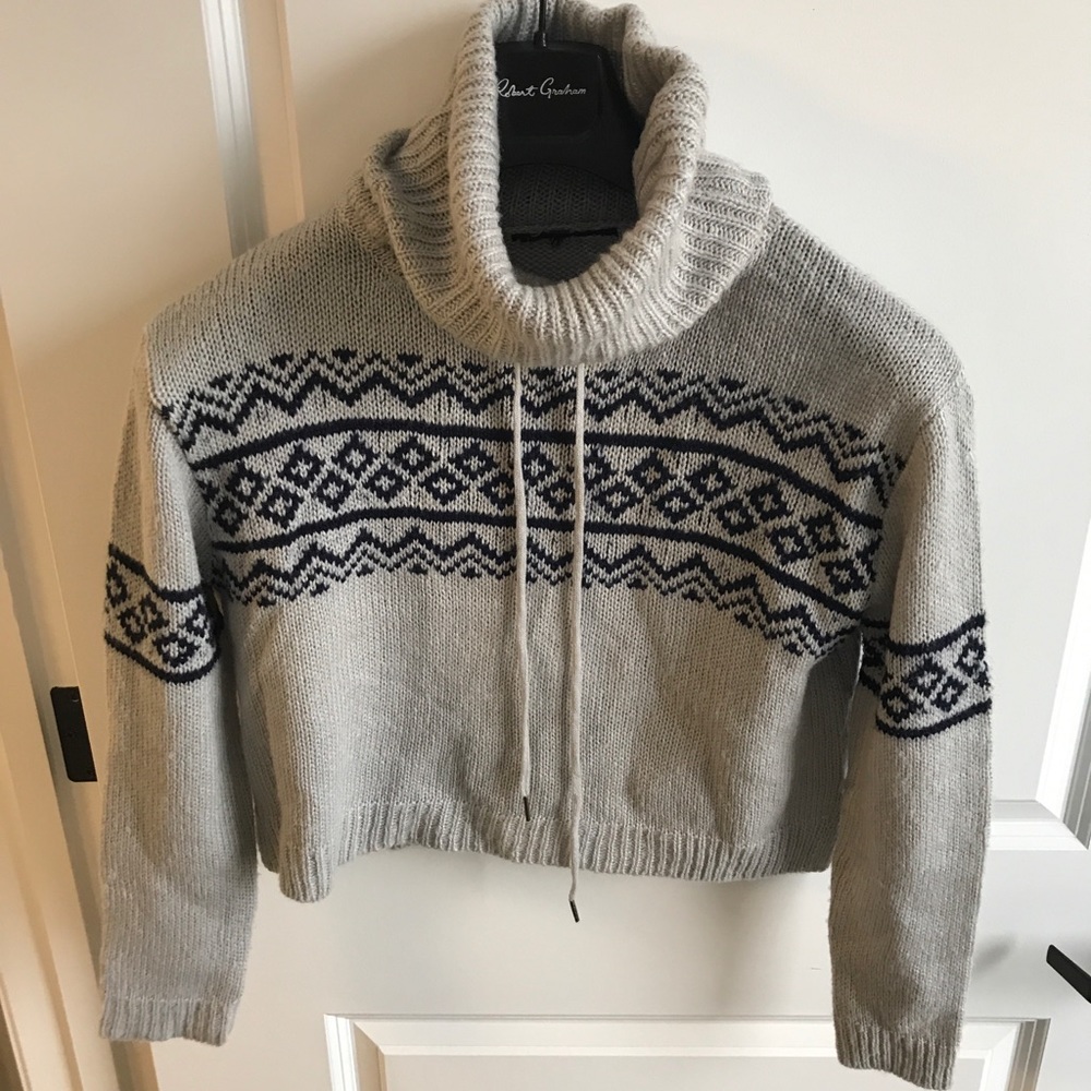 Crop length sweater